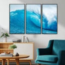 Big Ocean Surfing Wave Wall Art Canvas Print