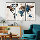 World Map Canvas Print – Framed Travel Map Wall Art for by MyGreatCanvas | Canvas Wall Art Prints | Photo Prints & Wall Decor