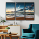 Ocean Beach Wall Art Canvas Print Sunset Artwork Print