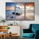 Serene Weather On The Beach Wall Art Canvas Print