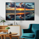 Beach Sunset Print - Stunning Ocean Canvas Artwork with