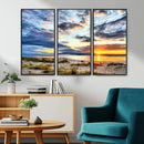 Sunset On The Ocean Wall Art Canvas Print