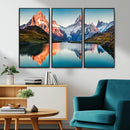 Landscape Mountain and Lake View Wall Art Canvas Print