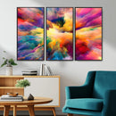 Blazing Vibrant Colors Cloud Wall Art Canvas Print