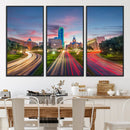 Dallas City Lights Large Wall Art Dallas Cityscape Canvas