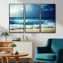Majestic Ocean Wave Wall Art Canvas | 3 Panel Large Seascape