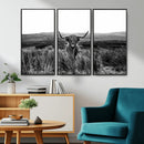 Black and White Highland Cow Canvas Wall Art, Longhorn by MyGreatCanvas | Canvas Wall Art Prints | Photo Prints & Wall Decor