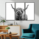 Fanny Scottish Highland Cow Cattle Art Print Farmhouse Wall by MyGreatCanvas | Canvas Wall Art Prints | Photo Prints & Wall Decor