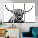 Scottish Highland Cow Cattle Art Print Wall Art Canvas Print