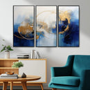 Navy Blue Abstract Wall Art Canvas Print