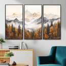 Abstract Mountain Wall Art | Misty Mountain Forest and
