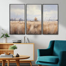 Golden Fields Wall Art Print Canvas – Serene Landscape of