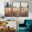 Golden Fields Canvas Wall Art Print – Serene Landscape of