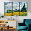 Wheatfield With Cypresses By Van Gogh Painting Wall Art
