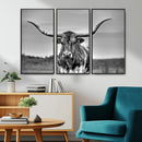 Texas Longhorn Cow Wall Art, Texas Longhorn Canvas, Cattle