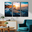 Beach Ocean Sunset on the Sea Wall Art Canvas, Beach Ocean by MyGreatCanvas | Canvas Wall Art Prints | Photo Prints & Wall Decor