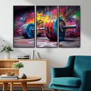 Abstract Graffiti Barbell Canvas Wall Art – Urban Fitness