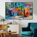 Fitness Gym Barbell Graffiti Wall Art Canvas Print