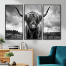 Scottish Cow Wall Art Canvas Print | Longhorn Wall Art |