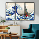 Katsushika Hokusai Kanagawa Giant Wave Wall Art Canvas Print