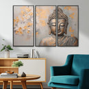 Abstract Buddha Statue Wall Art Canvas Print - Modern