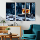 Whiskey Ice Wall Art Canvas Print