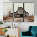 Farmhouse Rustic Barn Wall Art Canvas Print – Framed and