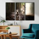 Jesus Canvas Wall Art - Jesus Running After Lost Lamb,
