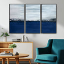 Navy Blue Abstract Wall Art Canvas Print