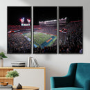Ben Hill Griffin Stadium Night Game Triple Canvas Wall Art -