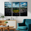 3-Panel Kauffman Stadium Wall Art Print | Large Kansas City