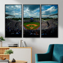 3-Panel Kauffman Stadium Wall Art Print | Large Kansas City