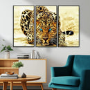 Blue-Eyed Leopard Canvas Wall Art - Framed Animal Print
