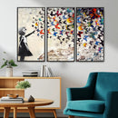 Banksy Graffiti Wall Art Canvas Print: Girl Releasing