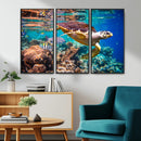 Sea Turtle Wall Art Canvas Print – Vibrant Ocean Coral Reef by MyGreatCanvas | Canvas Wall Art Prints | Photo Prints & Wall Decor