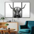 Highland Wall Art Canvas Print – Minimalist Black and White by MyGreatCanvas | Canvas Wall Art Prints | Photo Prints & Wall Decor