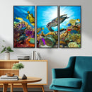Colorful Coral Reef and Sea Life Turtle Canvas Print, by MyGreatCanvas | Canvas Wall Art Prints | Photo Prints & Wall Decor