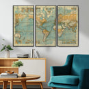 Push Pin World Map Canvas Print – Travel Tracker Wall Art