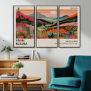 Yayoi Kusama Landscape Canvas Print, Vibrant Floral Mountain by MyGreatCanvas | Canvas Wall Art Prints | Photo Prints & Wall Decor