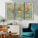 Push Pin World Map Canvas Print – Travel Tracker Wall Art