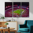 Bryant-Denny Stadium Night Game Triple Canvas Wall Art - by MyGreatCanvas | Canvas Wall Art Prints | Photo Prints & Wall Decor