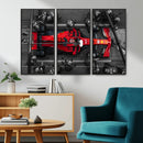 Ferrari Pit Stop Canvas Wall Art – Precision and Speed