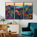 Colorful Abstract Landscape Wall Art Print Canvas - Vibrant