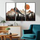 Modern Abstract Mountain Canvas Wall Art Print, Abstract