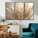 Pampas Grass Canvas Wall Art - Elegant Neutral Decor for