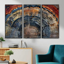 Abstract Tree Ring Wall Art Canvas Print – Colorful Framed