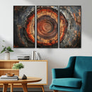 Wood Grain Canvas Wall Art - Framed Abstract Tree Ring