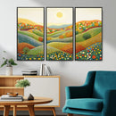 YAYOI KUSAMA Wall Art - Colorful Dot Art Landscape Canvas,