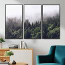 Misty Forest Canvas Wall Art – Serene Triptych Nature Print by MyGreatCanvas | Canvas Wall Art Prints | Photo Prints & Wall Decor