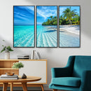 Tropical Beach Wall Art Canvas Print - Serene Ocean